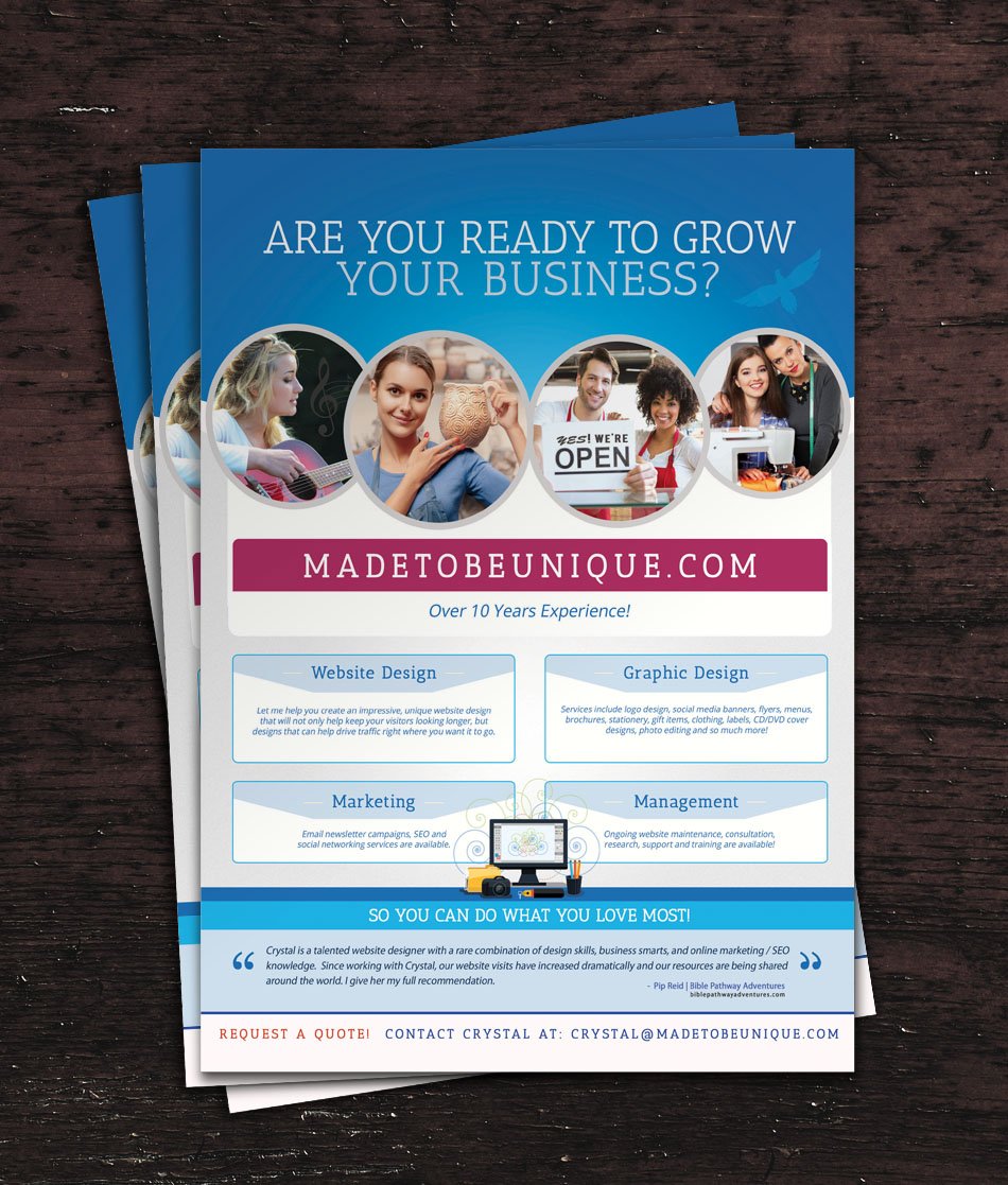 Magazines, Flyers, Posters, & More Print or Digital Publishing